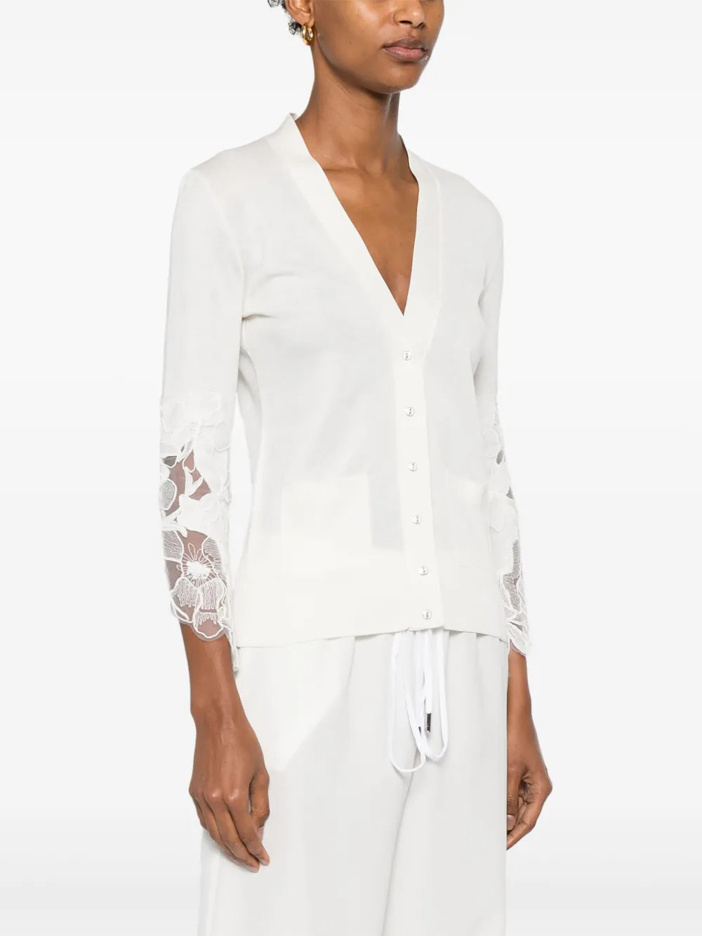Ermanno Scervino Vest met kant Beige