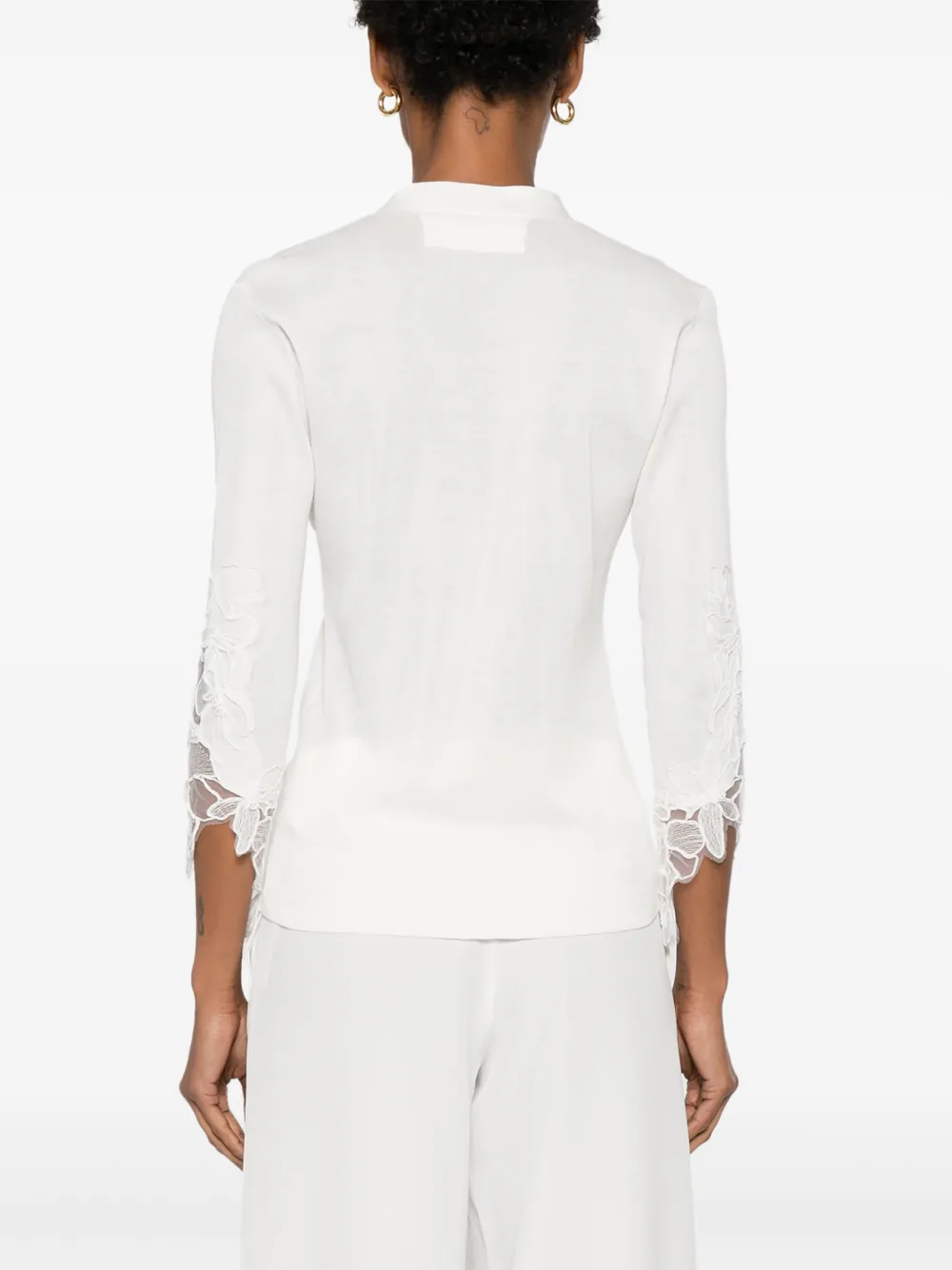 Ermanno Scervino Vest met kant Beige