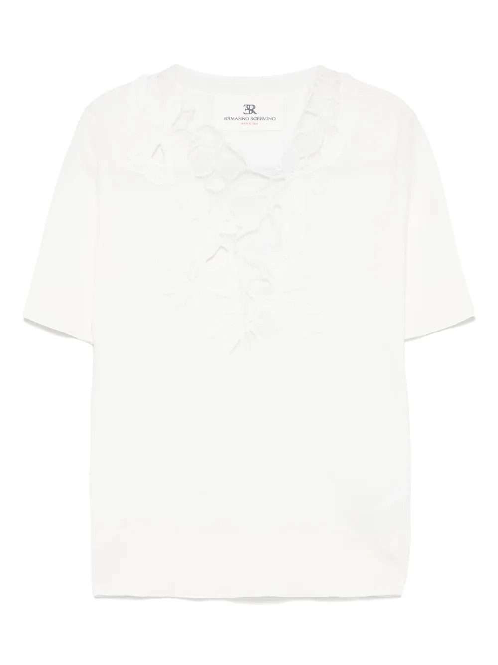 Ermanno Scervino Blouse met kant Wit