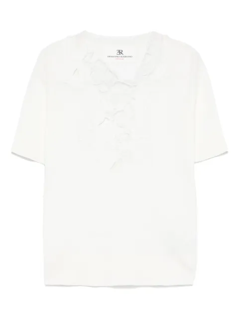 Ermanno Scervino lace-appliqué T-shirt