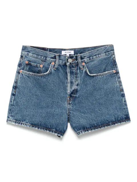 RE/DONE logo-patch denim shorts