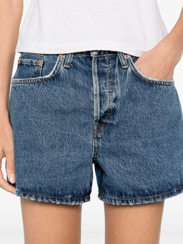 ショートパンツ RE DONE Women Shorts  Burmudas 42410 1006TS 48223 BLUE Skater denim Bermuda shorts in blue - Re Done | Mytheresa