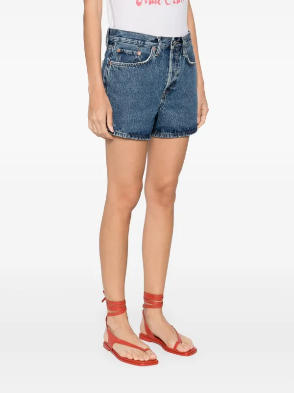 ショートパンツ RE DONE Women Shorts  Burmudas 42410 1006TS 48223 BLUE Skater denim Bermuda shorts in blue - Re Done | Mytheresa