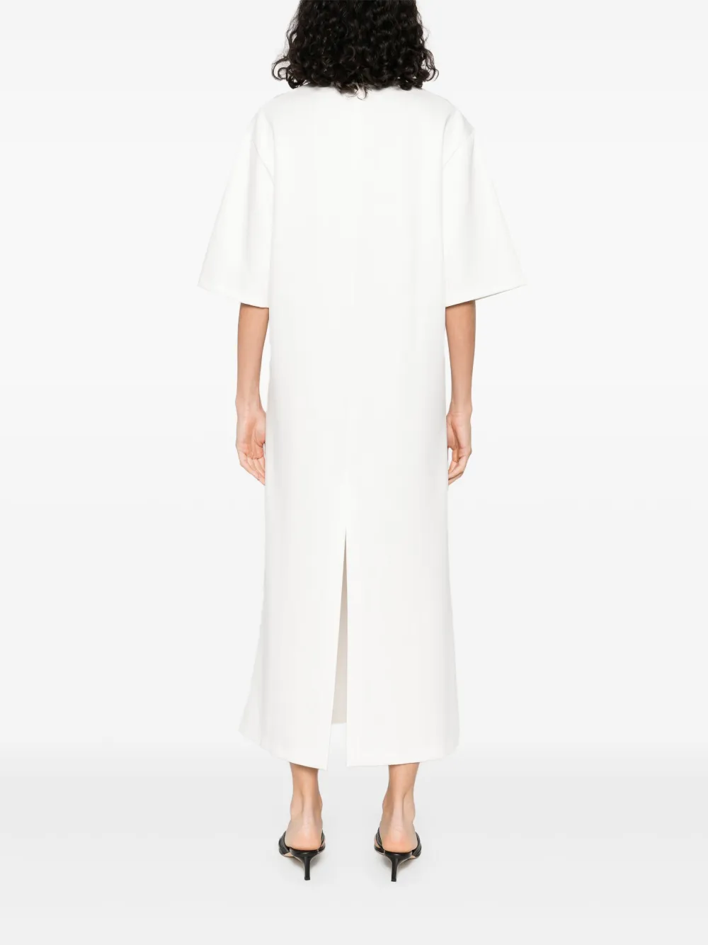 WARDROBE.NYC Jersey midi-jurk Beige