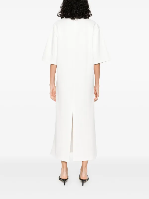 jersey poplin midi dress AQUA Poplin Jersey Midi Dress - Exclusive