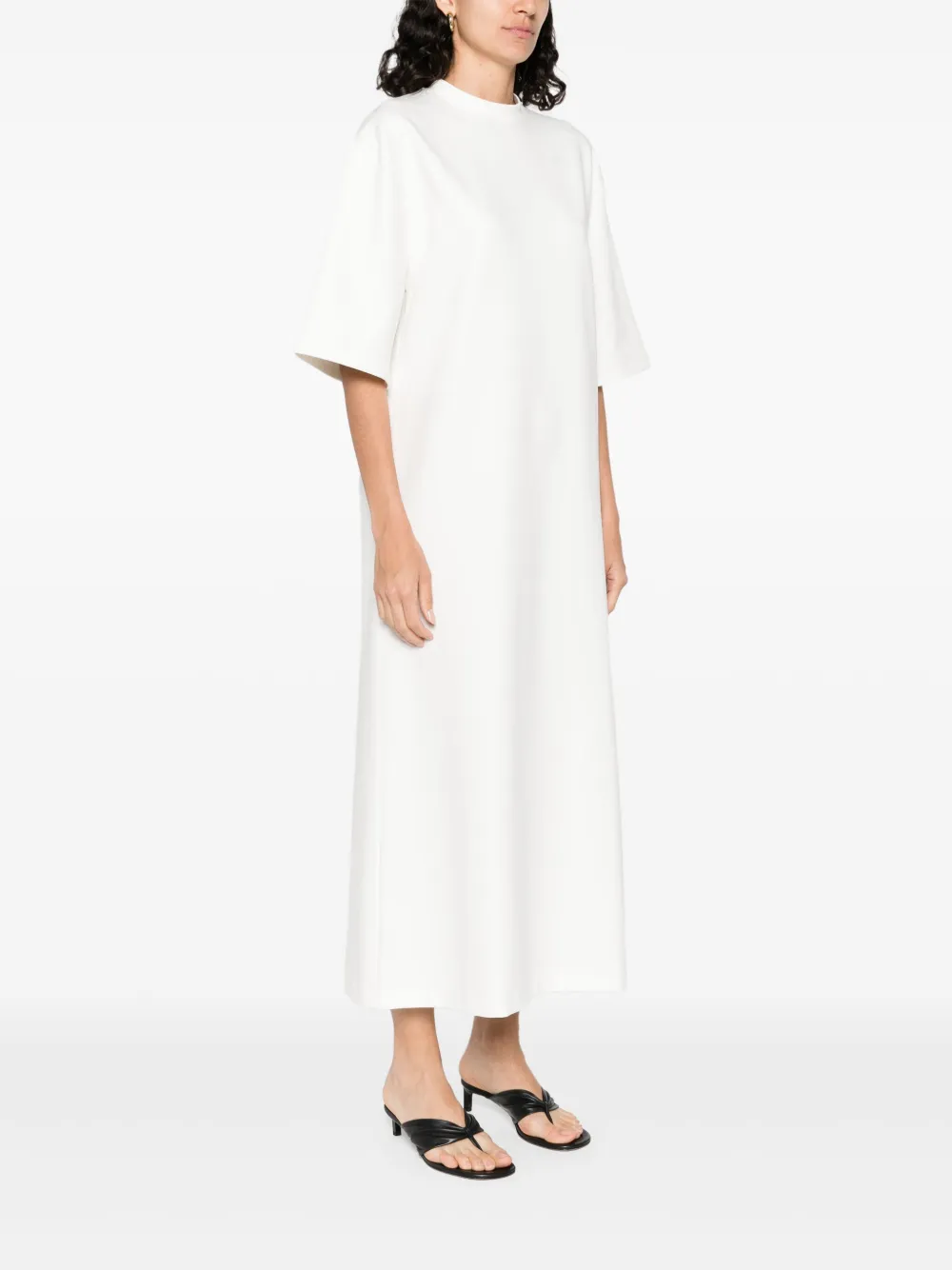 WARDROBE.NYC Jersey midi-jurk Beige