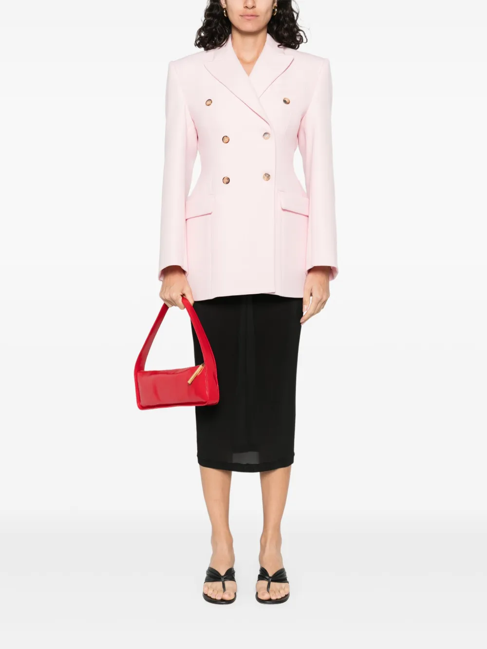 WARDROBE.NYC Semi-doorzichtige midi-rok - Zwart