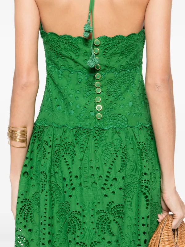 FARM Rio Cotton Midi Dress | Green | FARFETCH
