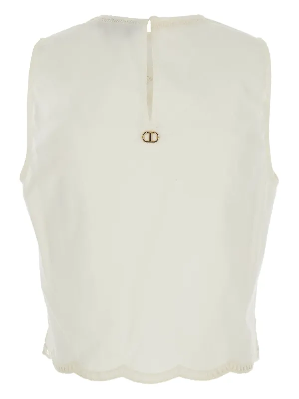 TWINSET アイレットレース ブラウス | ホワイト | FARFETCH JP