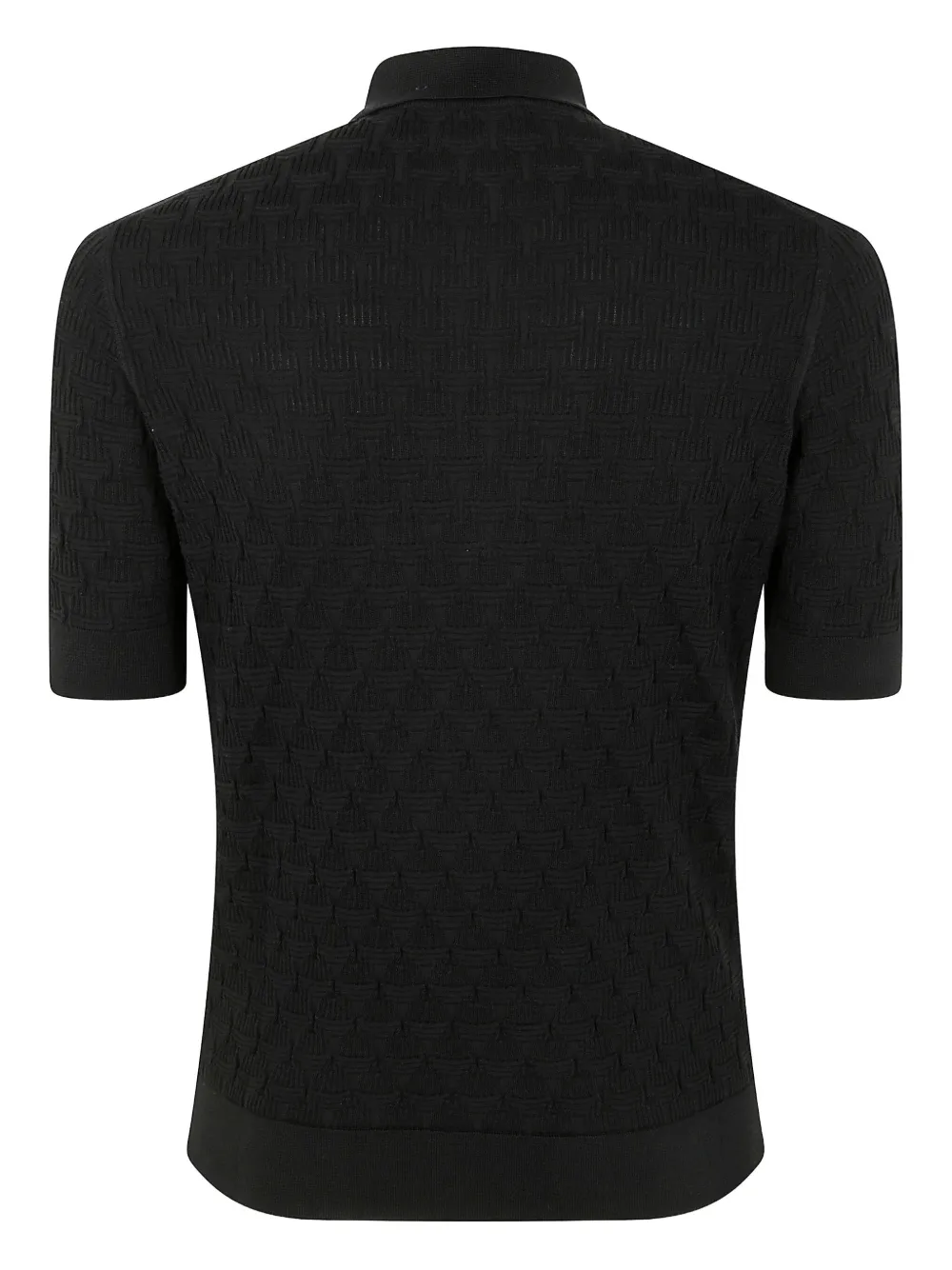 Filippo De Laurentiis knitted polo shirt - Zwart