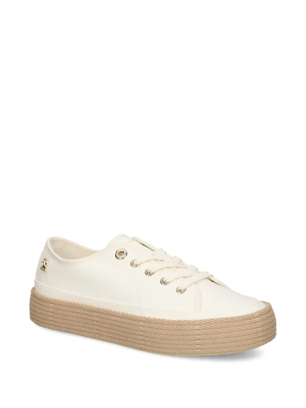 Tommy Hilfiger Sneakers met plateauzool - Beige