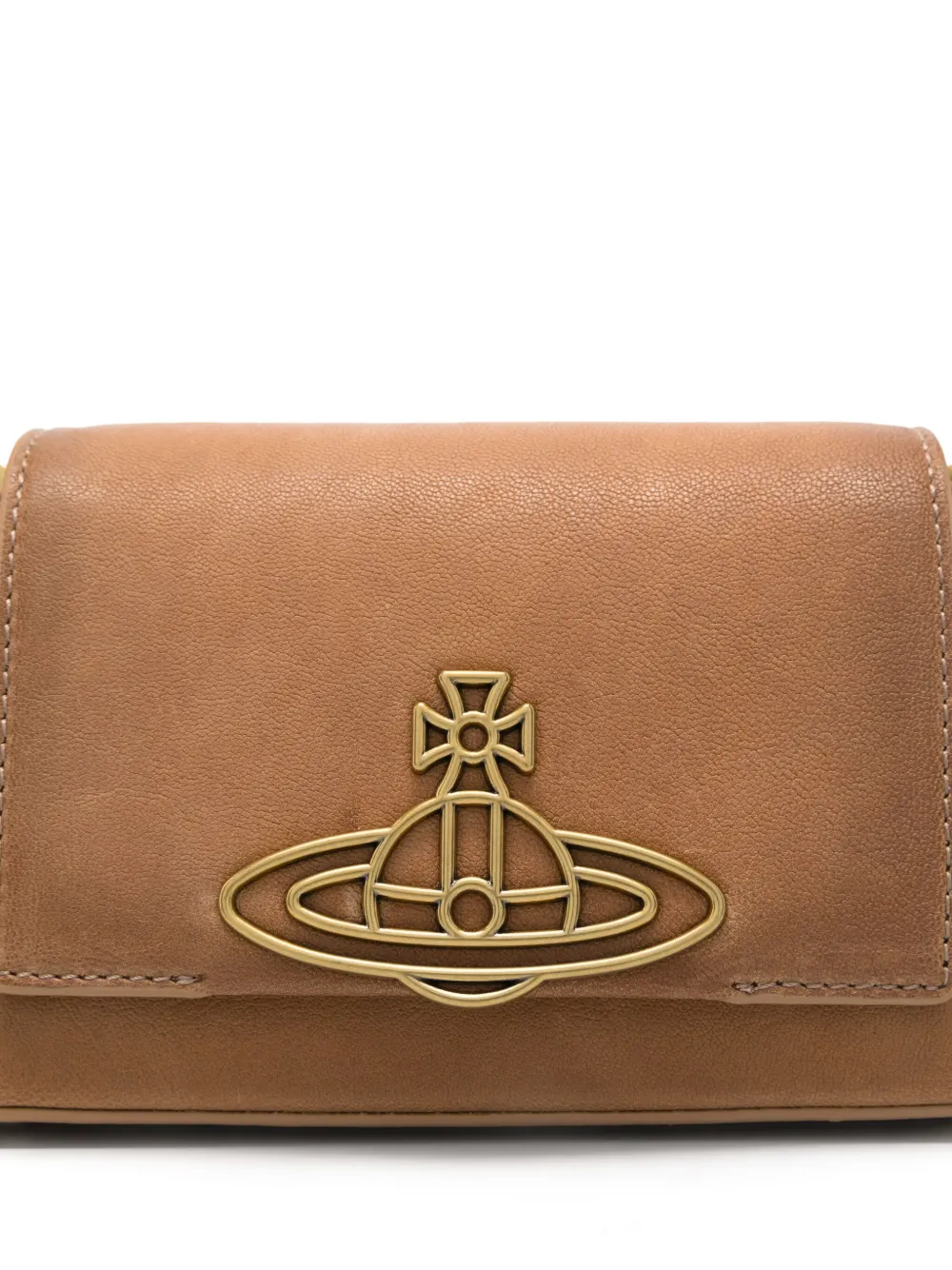 Vivienne Westwood Schoudertas met logoplakkaat Bruin