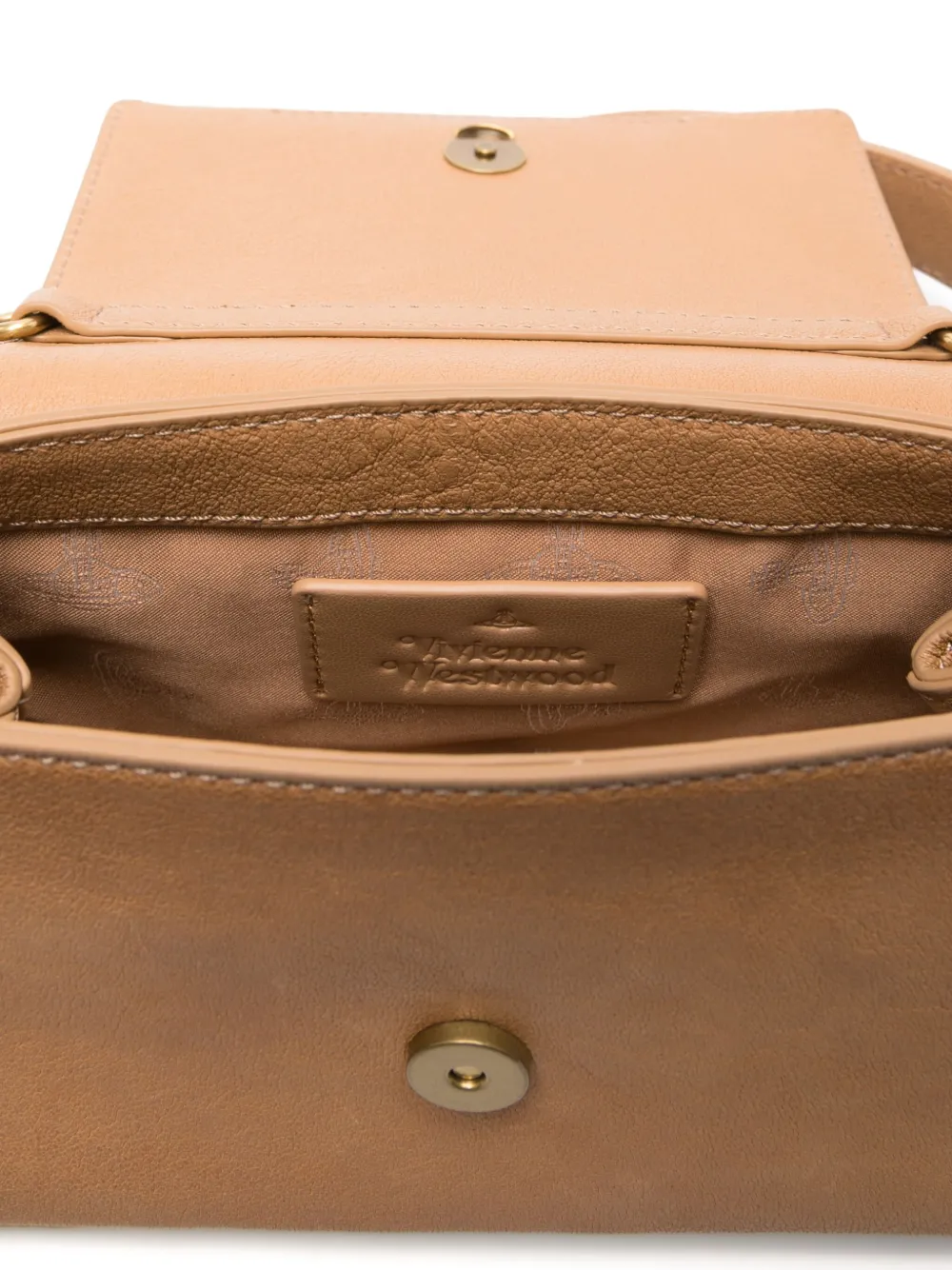 Vivienne Westwood Schoudertas met logoplakkaat Bruin