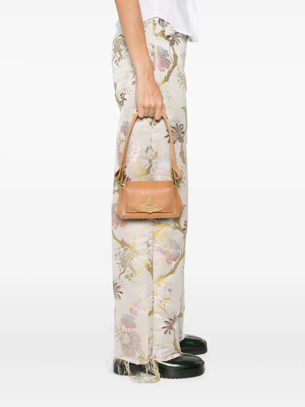Vivienne Westwood Schoudertas met logoplakkaat - Bruin