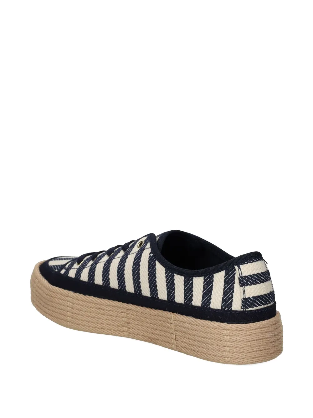 Tommy Hilfiger Striped Platform Sneakers In Black