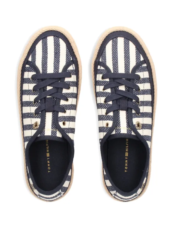 Tommy Hilfiger Striped Platform Sneakers | Blue | FARFETCH HK
