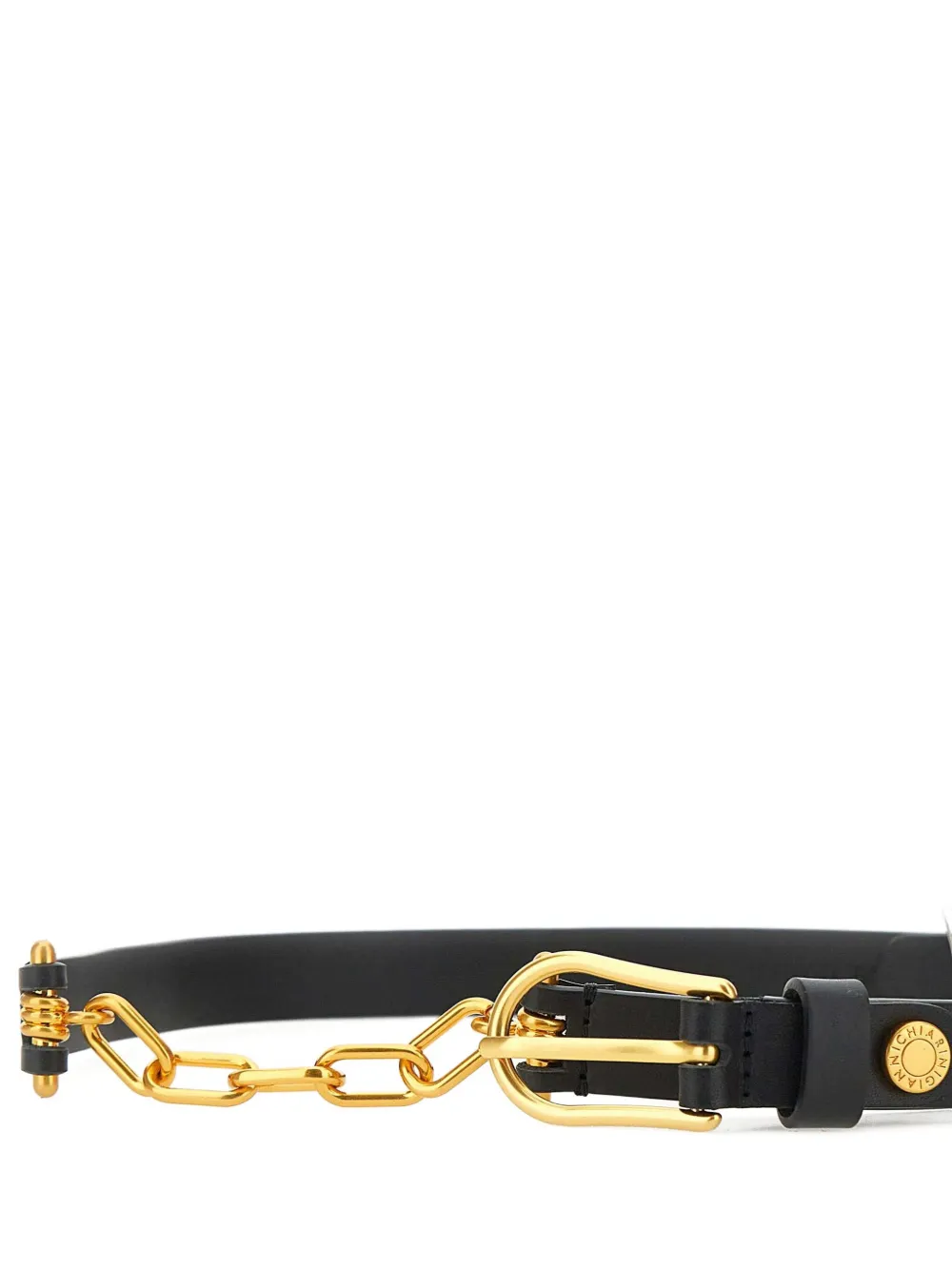 GIANNI CHIARINI Riem met schakelkettingdetail Zwart