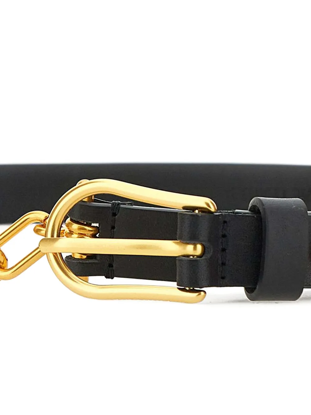 GIANNI CHIARINI Riem met schakelkettingdetail Zwart