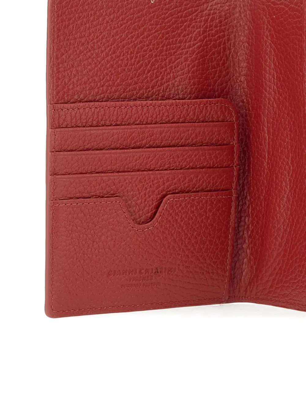 GIANNI CHIARINI Leren pasjeshouder Rood