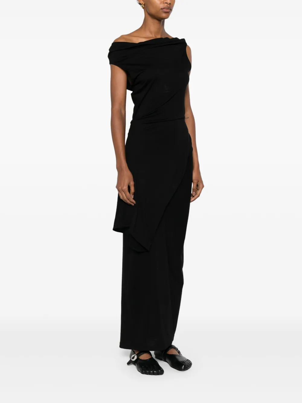 Shop Yehuafan Wool Maxi Dress