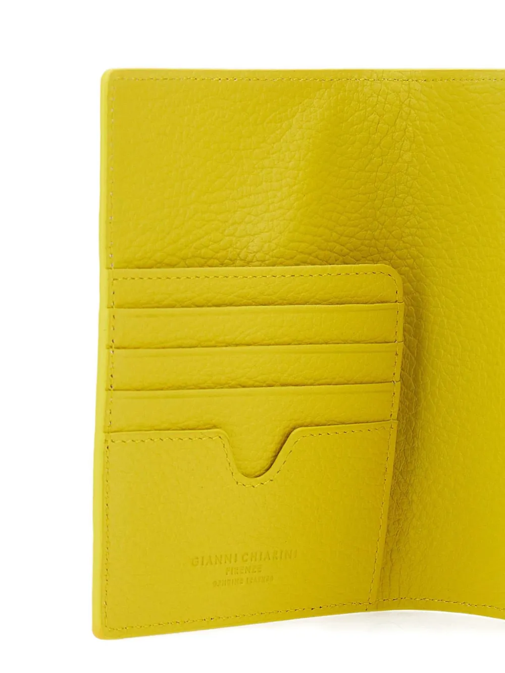 GIANNI CHIARINI Leren pasjeshouder Geel