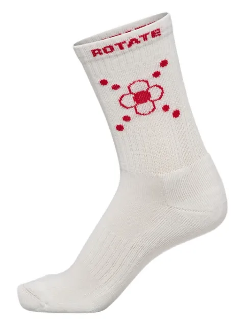 ROTATE BIRGER CHRISTENSEN floral-embroidered socks