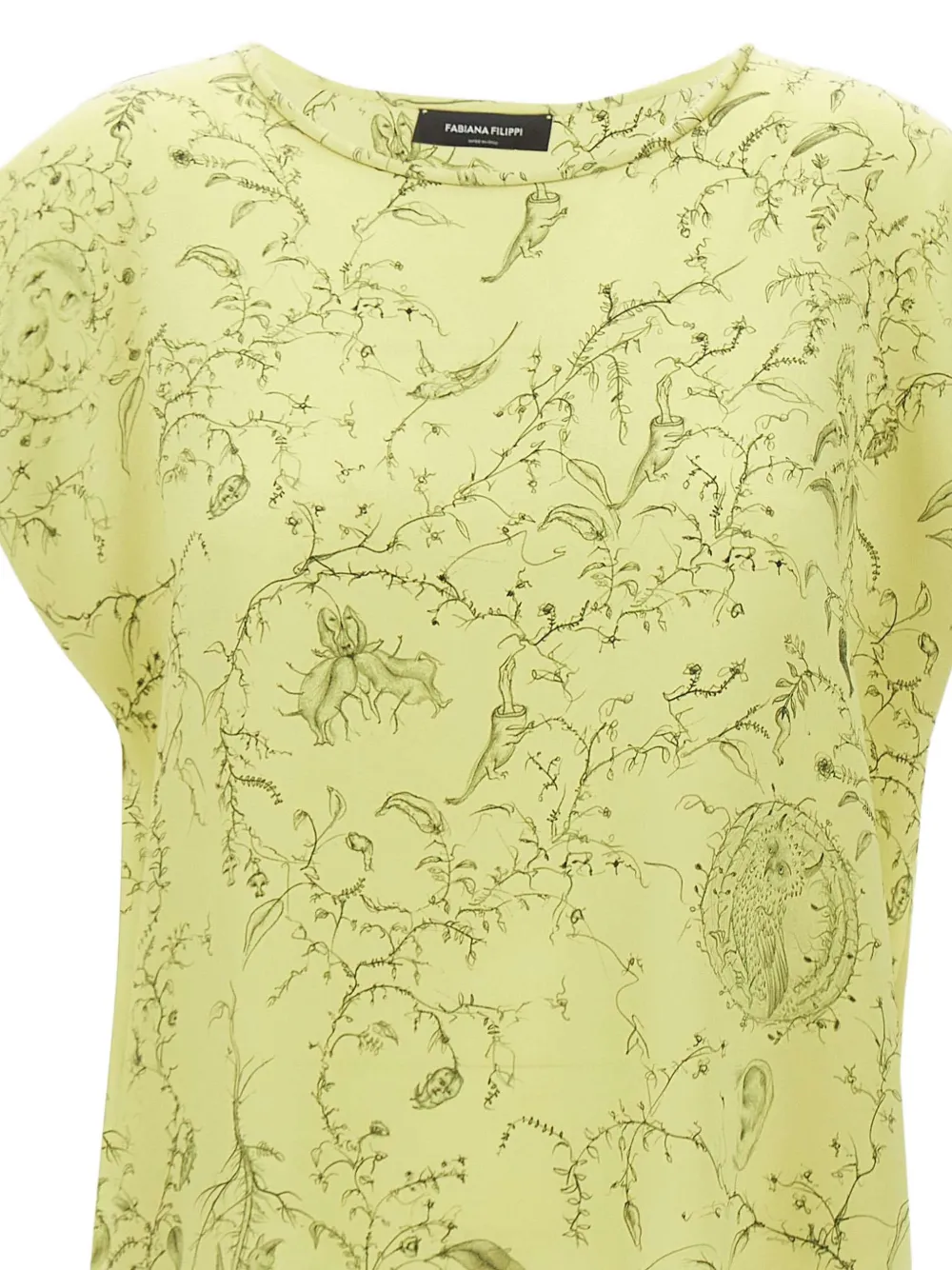 Fabiana Filippi Zijden blouse Groen