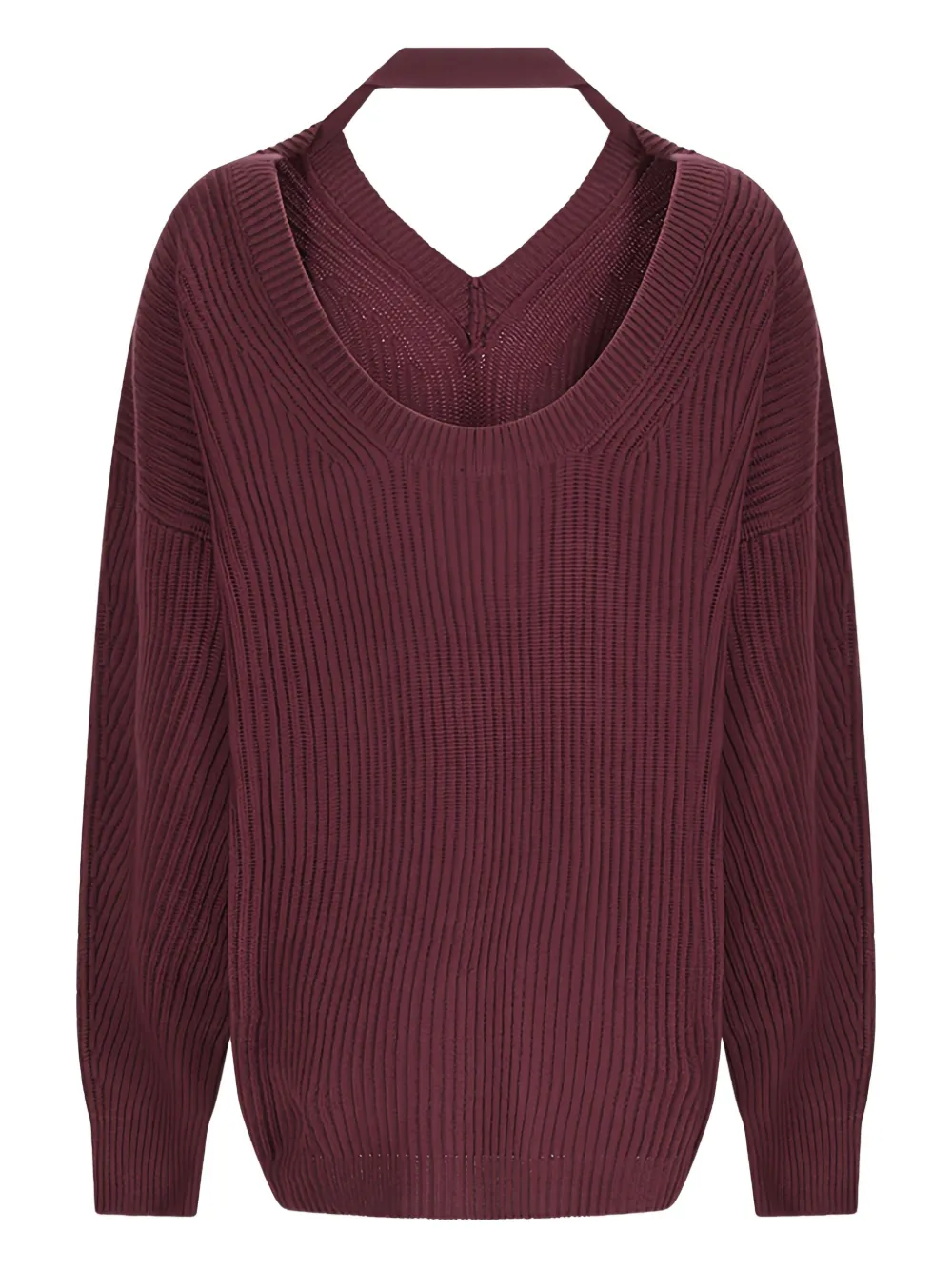 Canessa V-neck ribbed sweater | Red | Image 1