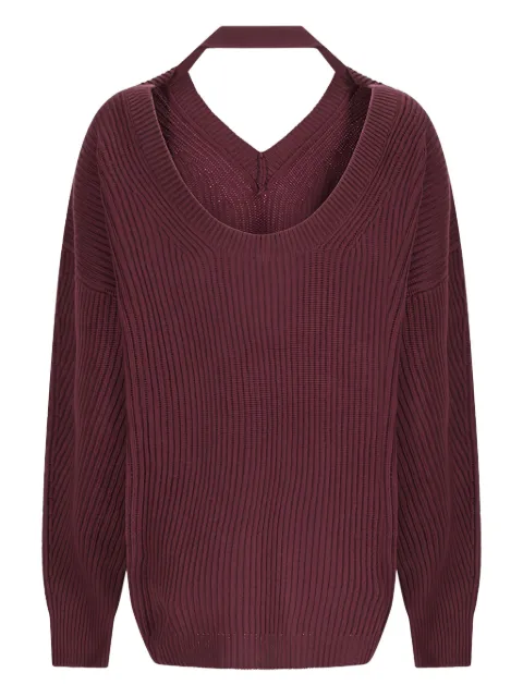 Canessa V-neck ribbed sweater 
