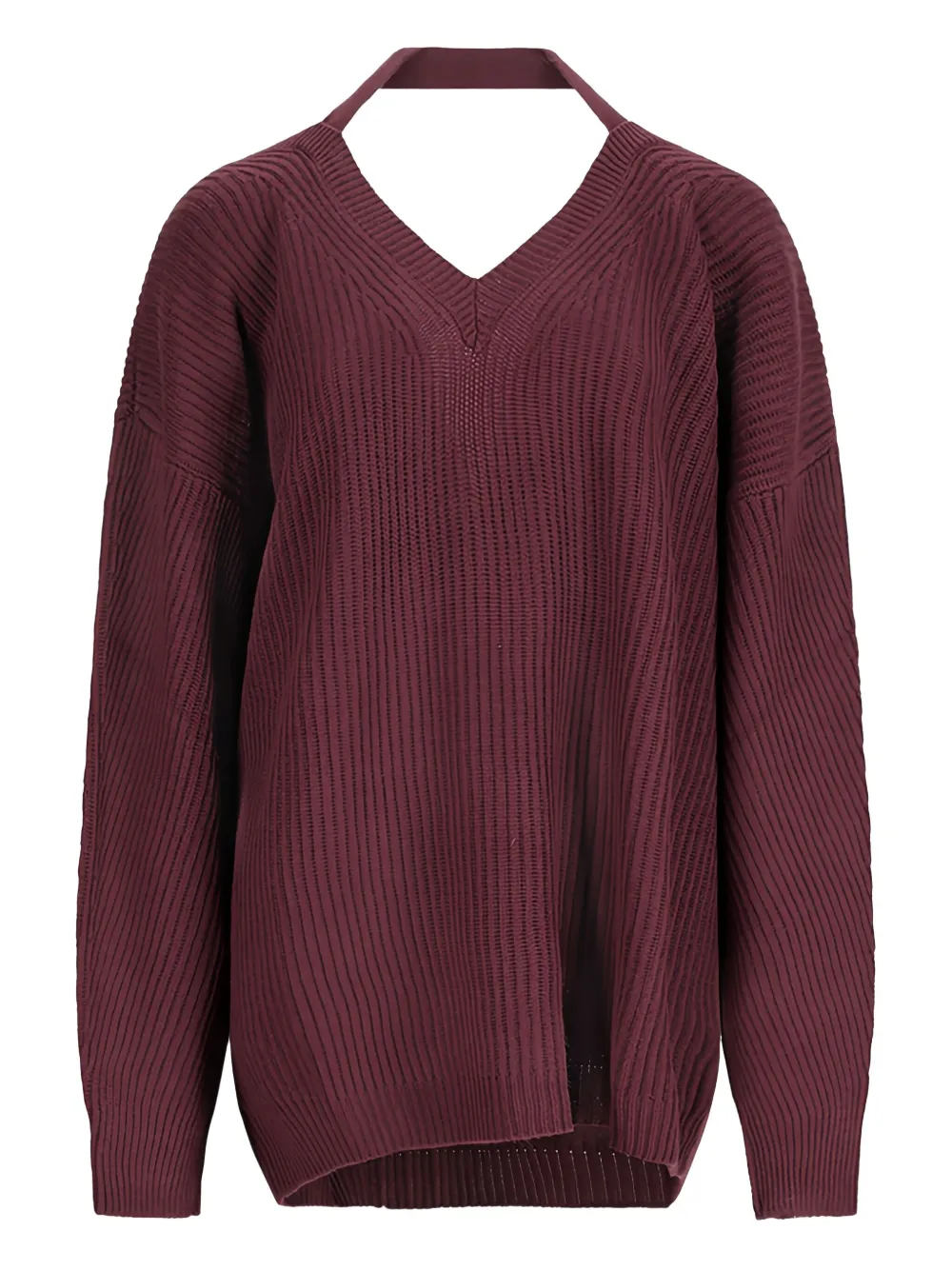 Canessa V-neck ribbed sweater | Knitted Sweaters | Image 2