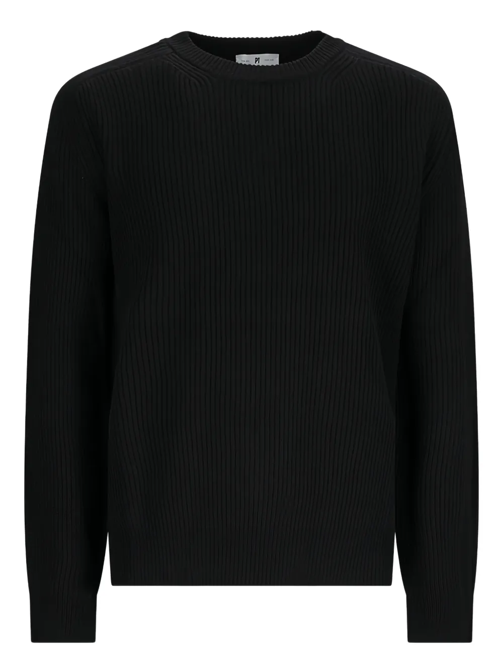 english-rib round-neck sweater