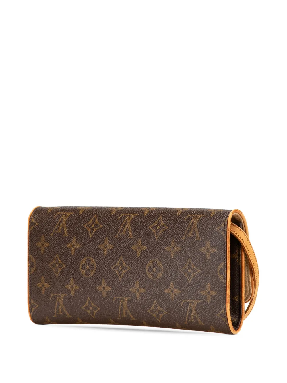 Pre-owned Louis Vuitton 2002 Monogram Pochette Twin Gm Crossbody Bag