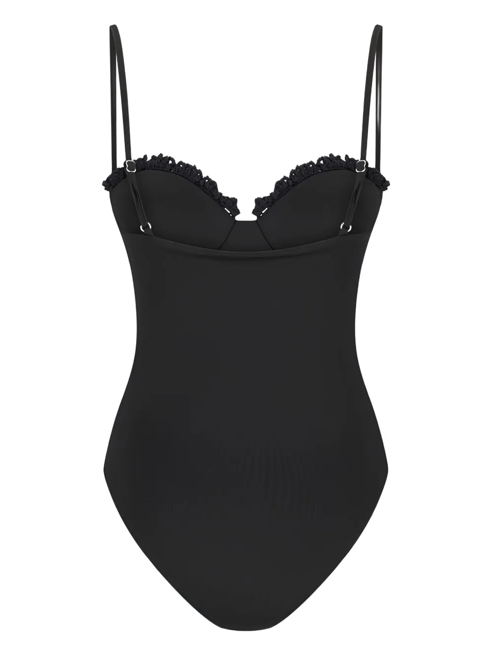 Magda Butrym crochet-trimmed swimsuit Zwart