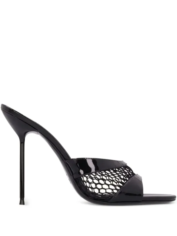 Paris Texas Lidia Mesh Mules in Black