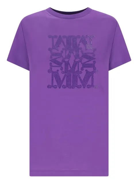 Max Mara t-shirt à logo strassé