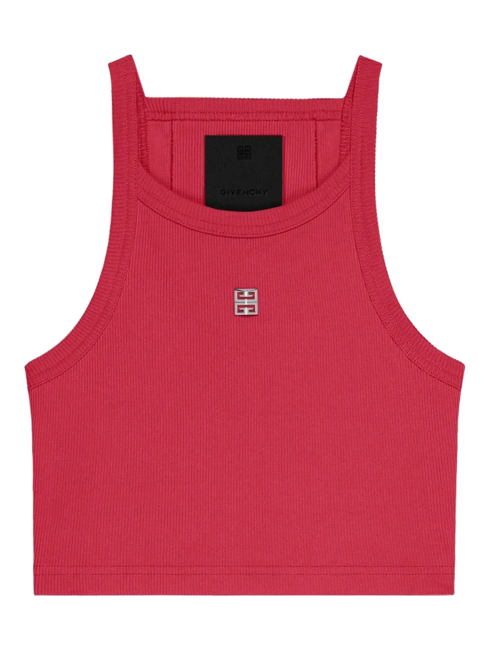 Givenchy ribbed logo tank top - レッド Givenchy ribbed logo tank top - レッド