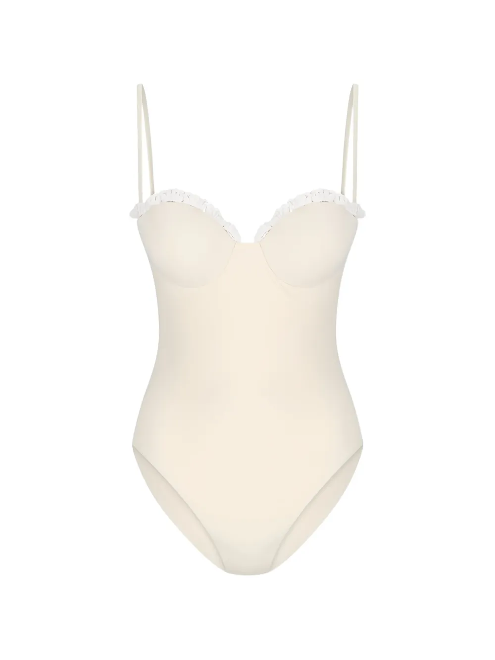 Magda Butrym Badeanzug mit Muschelsaum - Nude