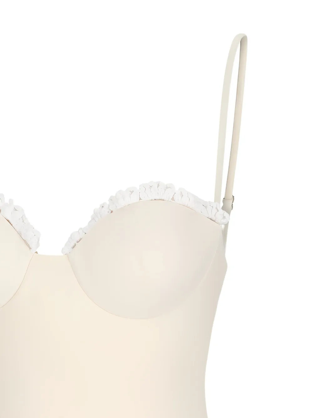 Magda Butrym Badpak met gewelfde afwerking Beige