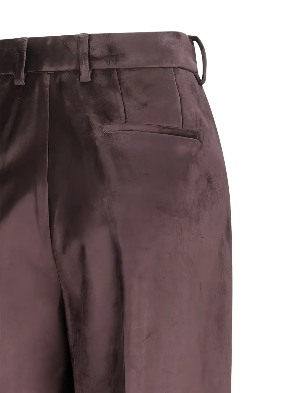 PT Torino Gabrielle geplooide fluwelen broek Rood