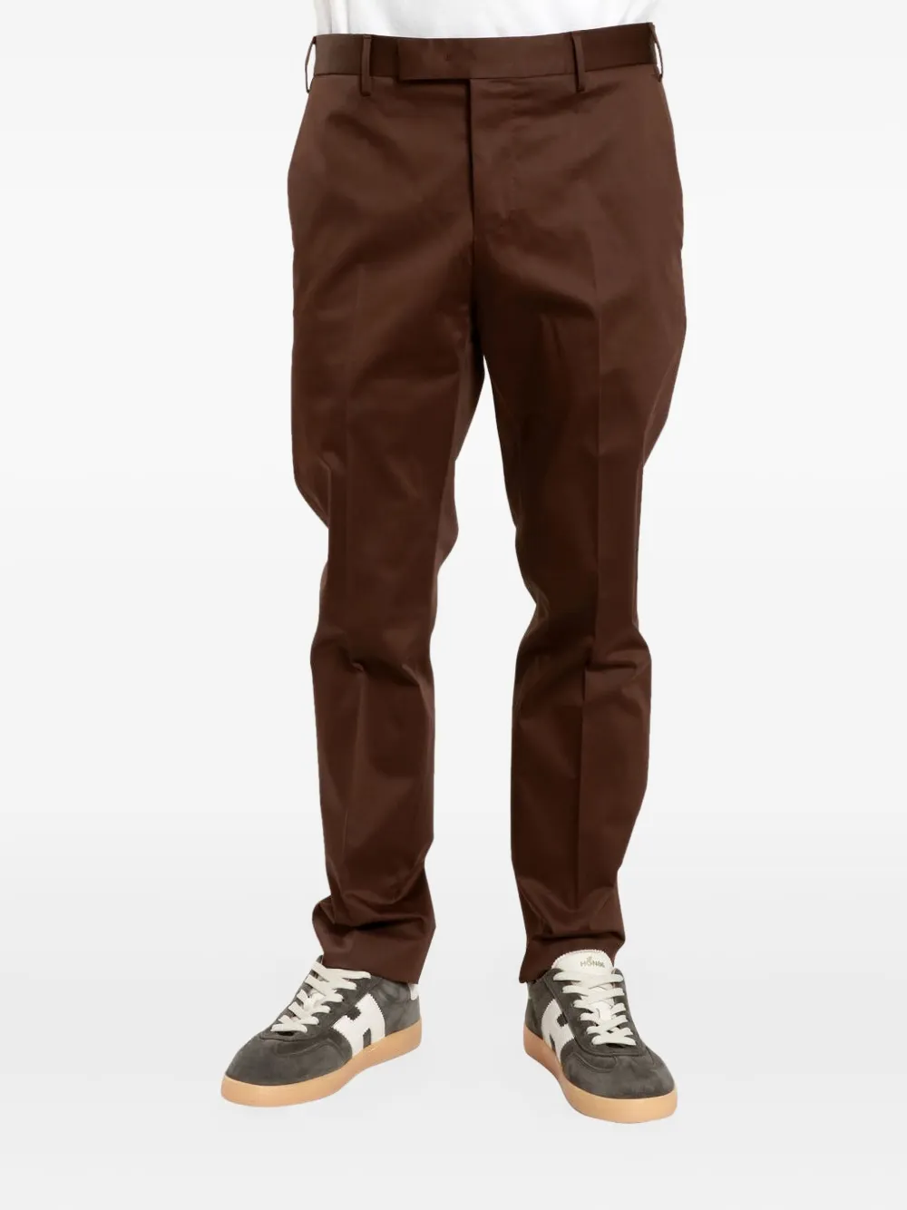 PT Torino flat-front trousers - Bruin