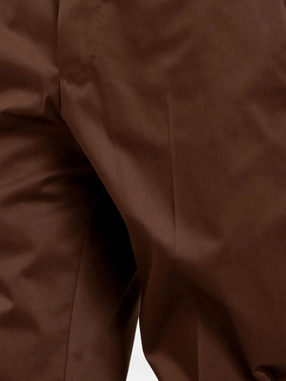 Pt Torino Flat-front Trousers In Brown