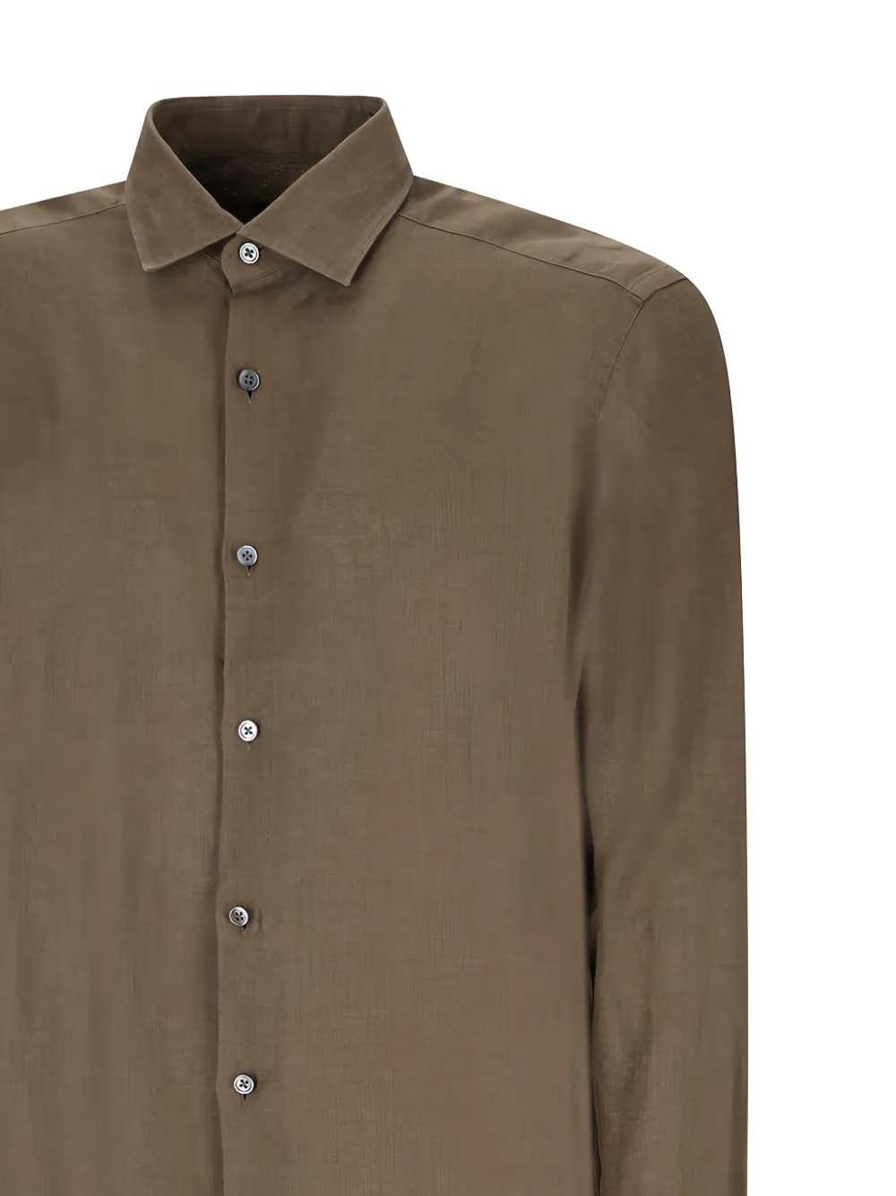 Zegna Overhemd met knoopsluiting Bruin