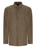 Zegna long-sleeve button-fastening shirt - Brown