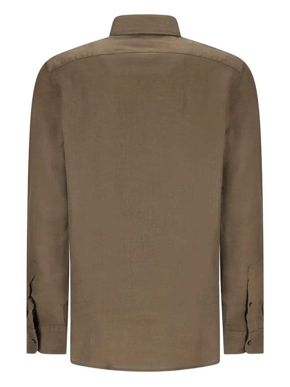 Zegna long-sleeve button-fastening shirt - Bruin