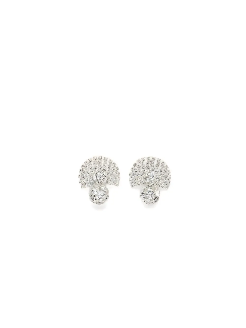 Magda Butrym Fan-shaped Crystal-embellished Earrings In Metallic
