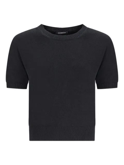 Canessa round-neck short sleeve top