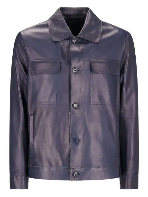 Salvatore Santoro leather shirt jacket 