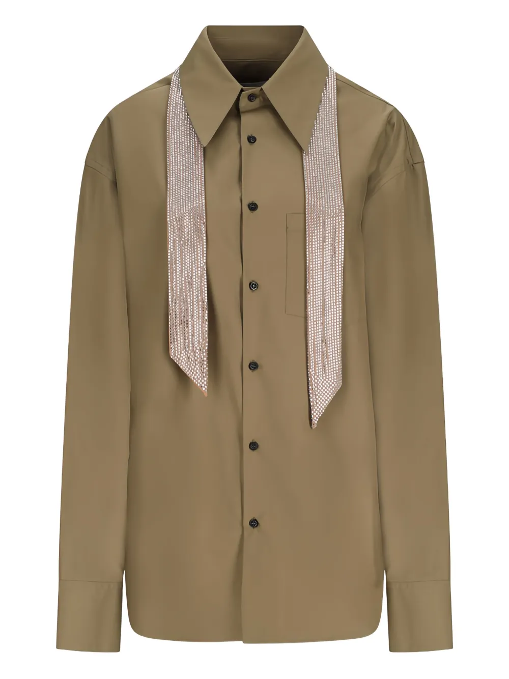 scarf-embellished shirt