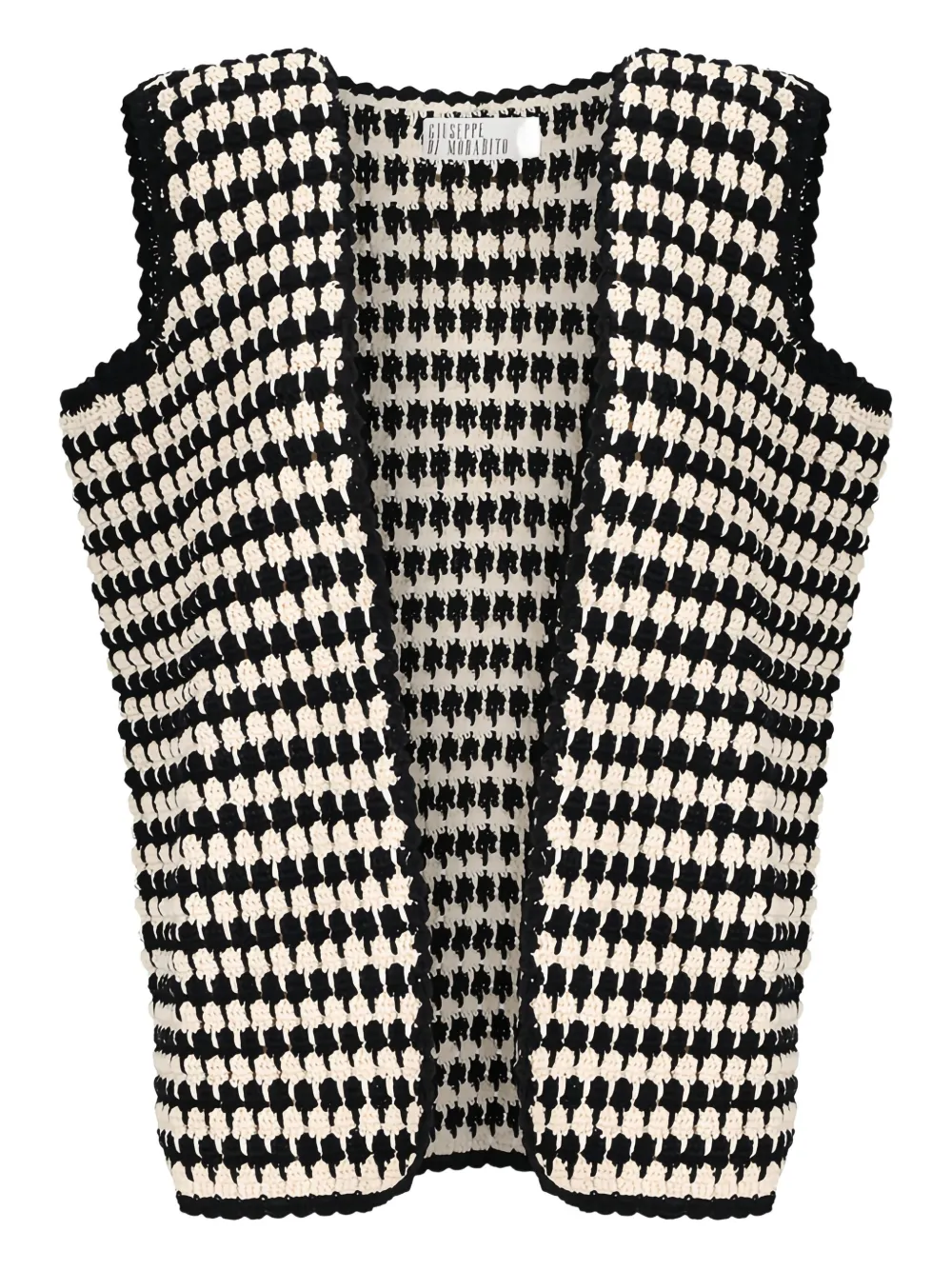 crochet open-front gilet