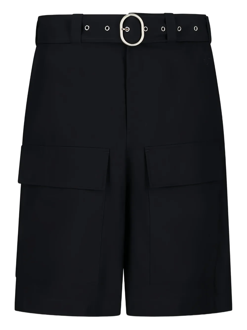 Jil Sander Shorts met ceintuur Blauw
